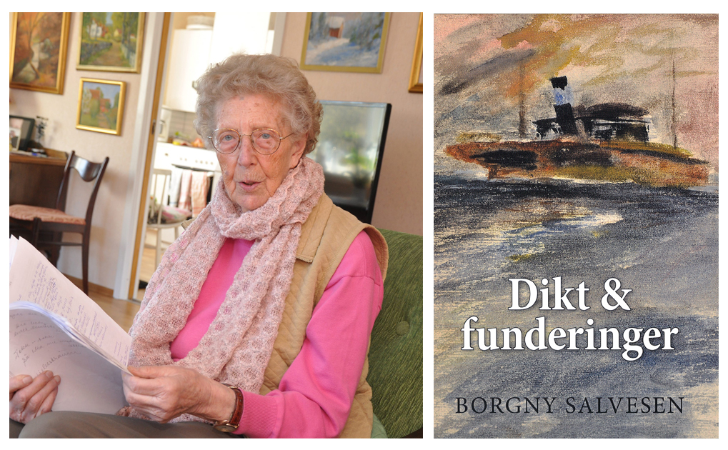 Borgny Salvesen er nominert til Sørlandets litteraturpris 2015 for boka "Dikt og funderinger" (Vennesla Libris). Foto Borgny Salvesen: Vennesla Tidende