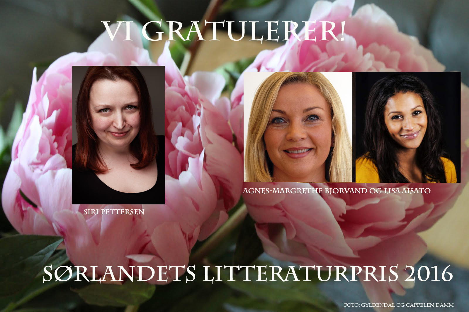 Vi gratulerer vinnerne av Sørlandets litteraturpris 2016