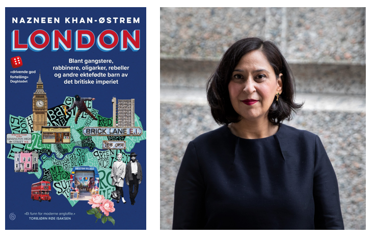 Nazneen Khan-Østrem er nominert til Sørlandets litteraturpris 2020 for boka «London» (Kagge, 2019). Foto av Khan-Østrem: Mina Brynildsen Ræge